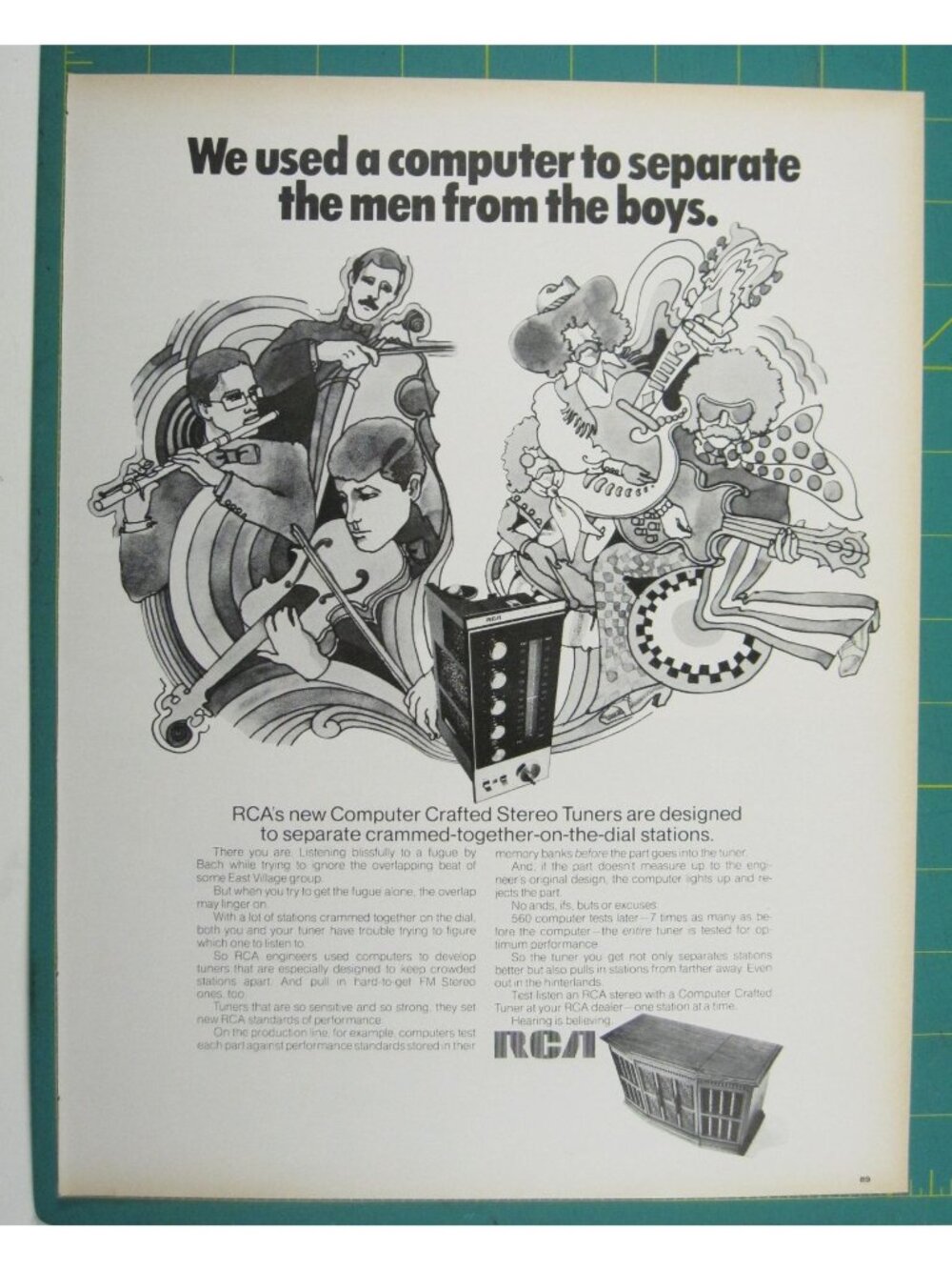 Print Ad RCA Computer Crafted Stereo Tuners Stations Vintage 1960s